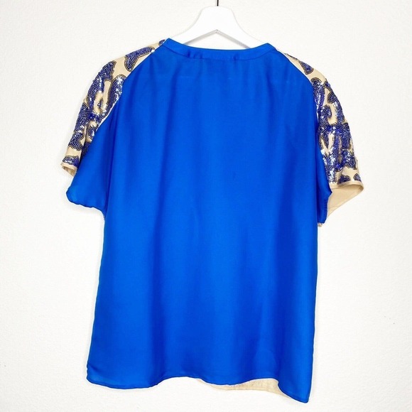 Tracy Reese Neiman Marcus for Target Sequin Blouse Sz M - Picture 8 of 9